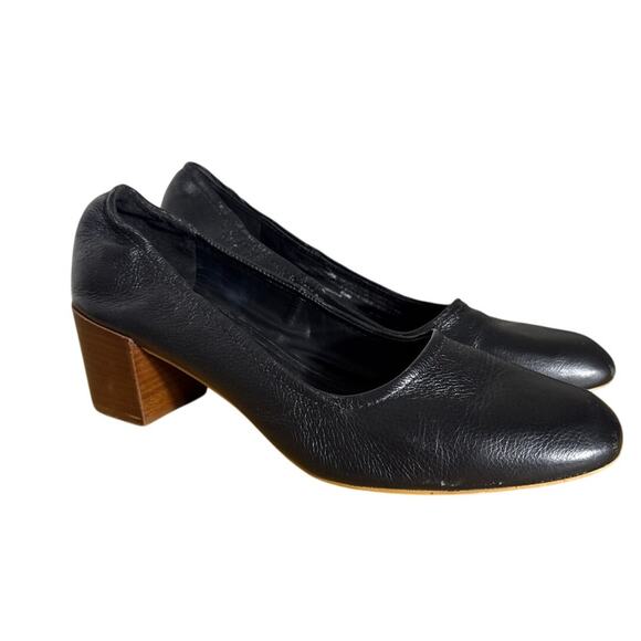 M4D3 Black Block Heel Pumps Heels Size 8.5 - Picture 1 of 8